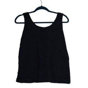 Chicos Womens Black Sleeveless Lace Blouse Size L Lined Feminine Date Night